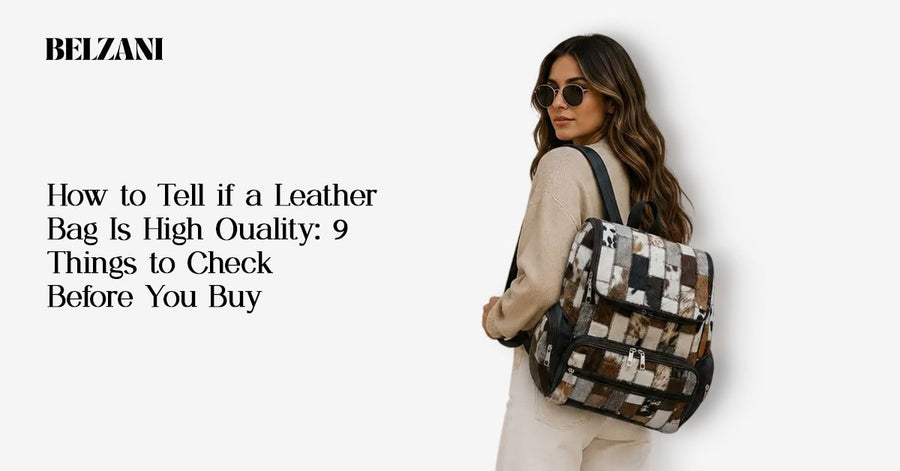 How to tell if a leather bag is high quality by checking leather, stitching and hardware